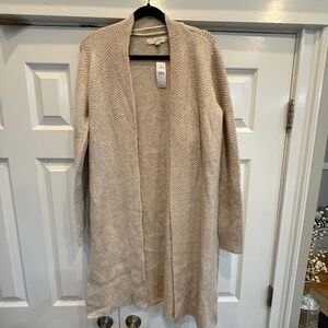 NEW with Tags Loft Chevron Cream and Beige Duster Extra Small